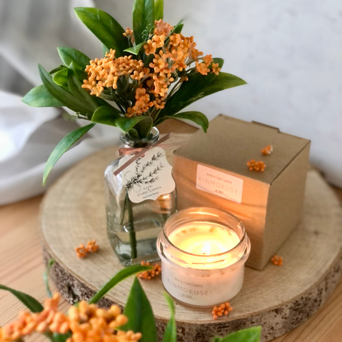 特集掲載】金木犀の香りも届けたい！キンモクセイのキャンドルと