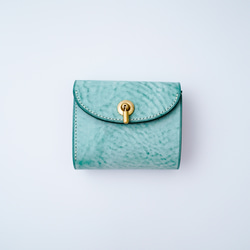 flap mini wallet [ green ] オコシ金具 ver. 3枚目の画像