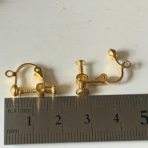 Mininu 8点ネジバネ式イヤリング 送料無料 イヤリングパーツ 5ペア 丸皿 平皿 8mm ネジバネ式