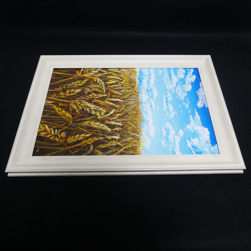 油絵 絵画 【空と雲の麦畑】 油絵 油彩 油彩画 絵 絵画 【空と雲の麦畑】 絵画 HR 通販