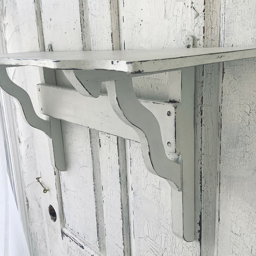 シャビーシック　フランスアンティーク　ウォールシェルフ　棚　フレンチカントリー 受注製作】ウォールシェルフ・フレンチ・シャビー・フレンチ