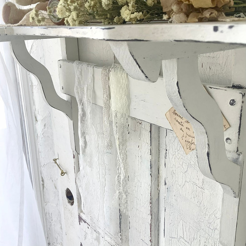 受注制作】ウォールシェルフ・フレンチカントリー・飾り棚・シャビー