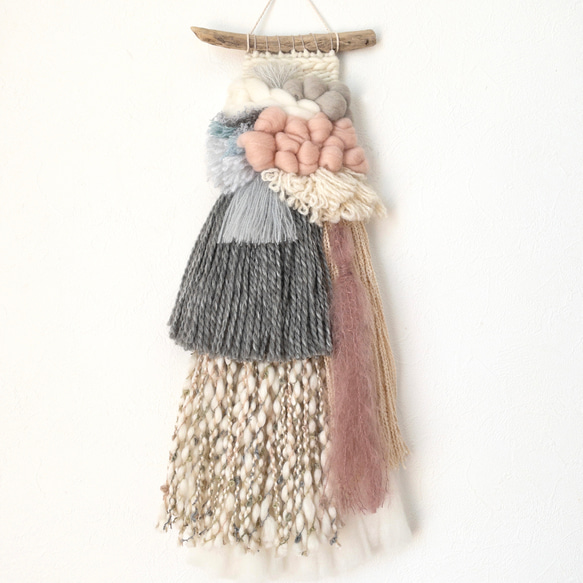 [獨一無二] 浮木編織掛毯“煙熏粉色，b.” 第4張的照片