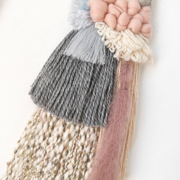 [獨一無二] 浮木編織掛毯“煙熏粉色，b.” 第3張的照片
