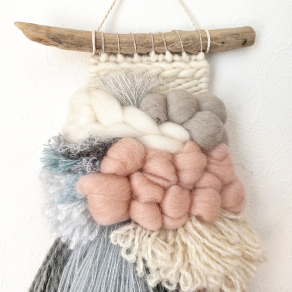 [獨一無二] 浮木編織掛毯“煙熏粉色，b.” 第2張的照片