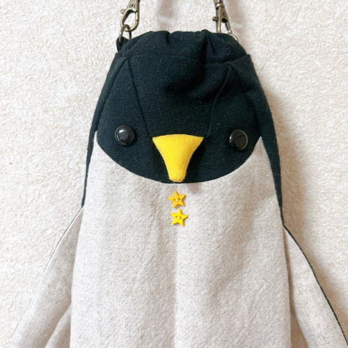 Eritsuさまオーダーです！□タブ付き ペンギン＋巾着＝ペンギン着 М