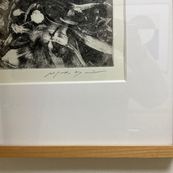 永井雅人銅版画作品 「マイウェイオブライフ」大型モノクローム作品　美品未使用　額入り　個展出品作品　直筆サインあり 3枚目の画像
