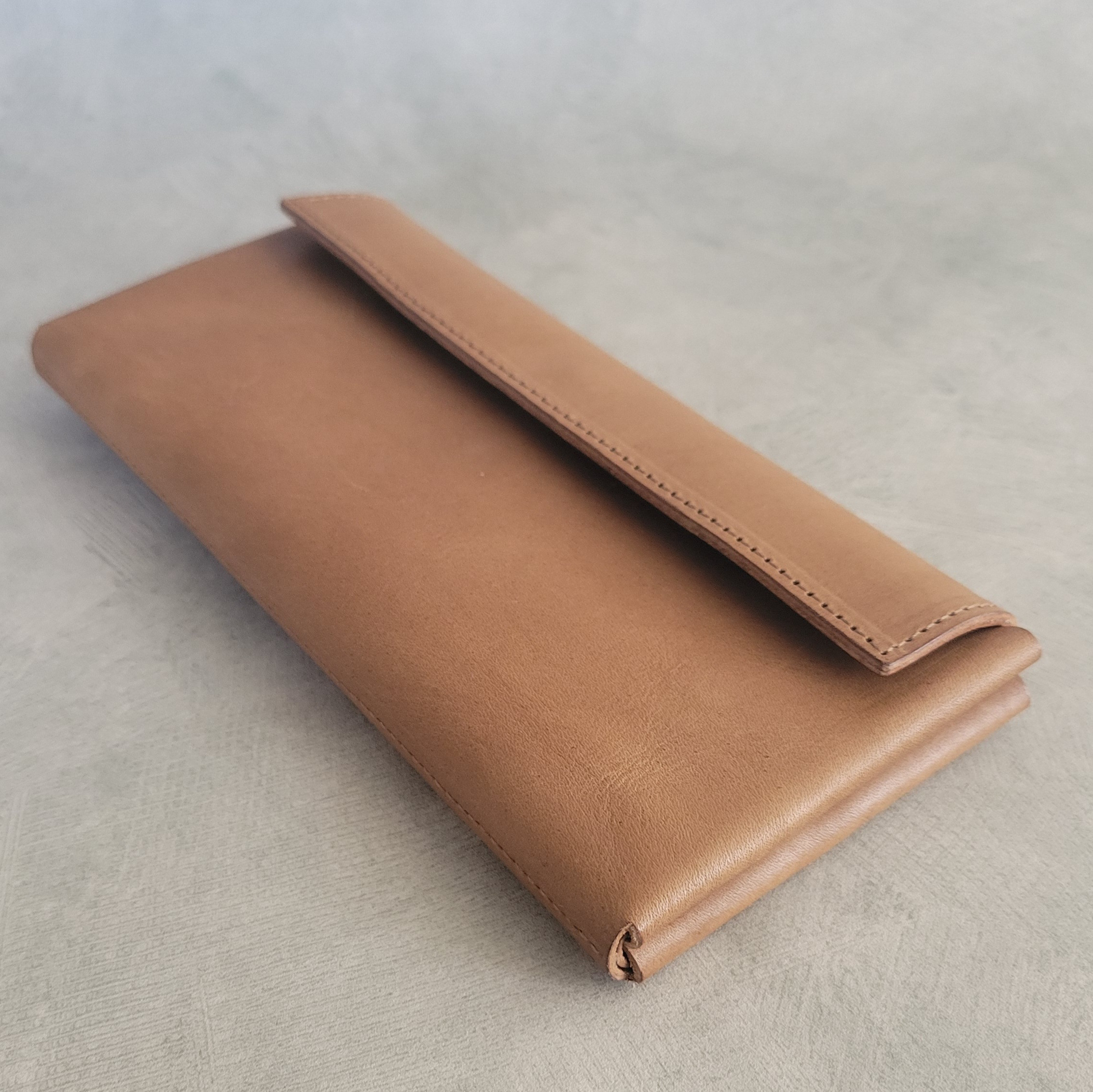 【シンプル＆軽量】イタリアンレザー・長財布・MOCHA