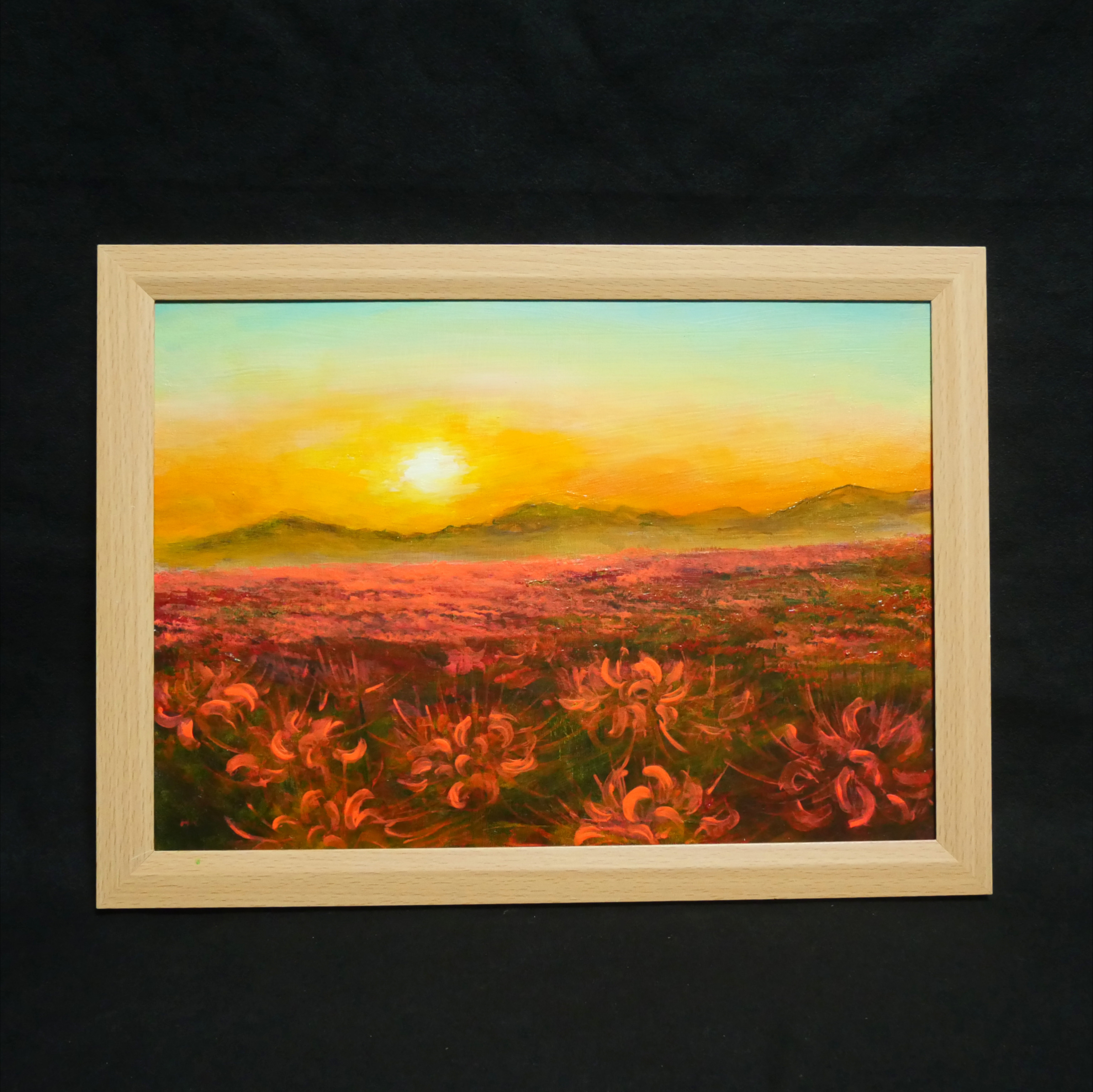 油絵 絵画 【彼岸花】 油絵 絵画 【彼岸花】 油絵 絵画 【彼岸花の朝日】 絵画 HR 通販