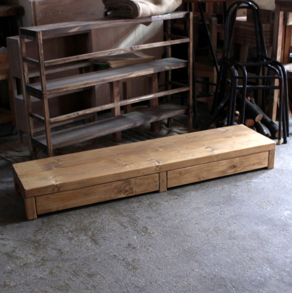 玄関で使える引き出し付きの踏み台 2枚目の画像