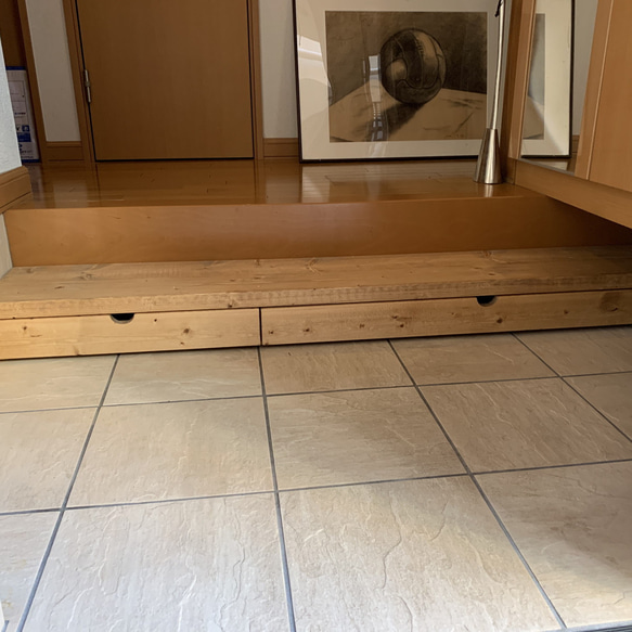 玄関で使える引き出し付きの踏み台 9枚目の画像