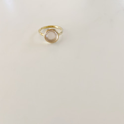 rose quartz brass ring 2枚目の画像