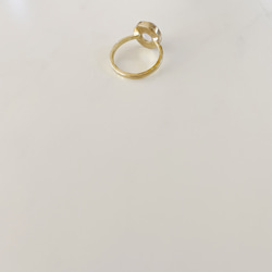 rose quartz brass ring 3枚目の画像