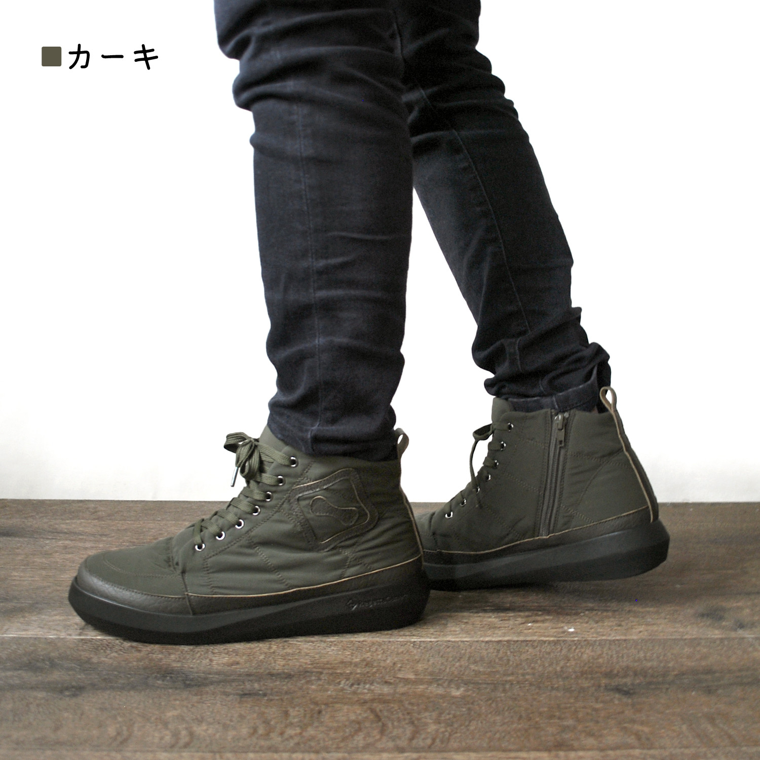メンズ ミリタリー調軽量ハイカットシューズ RegettaCanoe -リゲッタカヌー- CJEW-001C