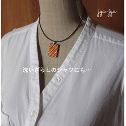 【新色・数量限定】square beads necklace - 4カラー 4枚目の画像