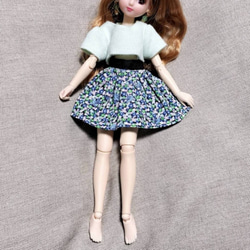 2点セット 下着 ランジェリー ブラジャー パンツ リカちゃん 花柄