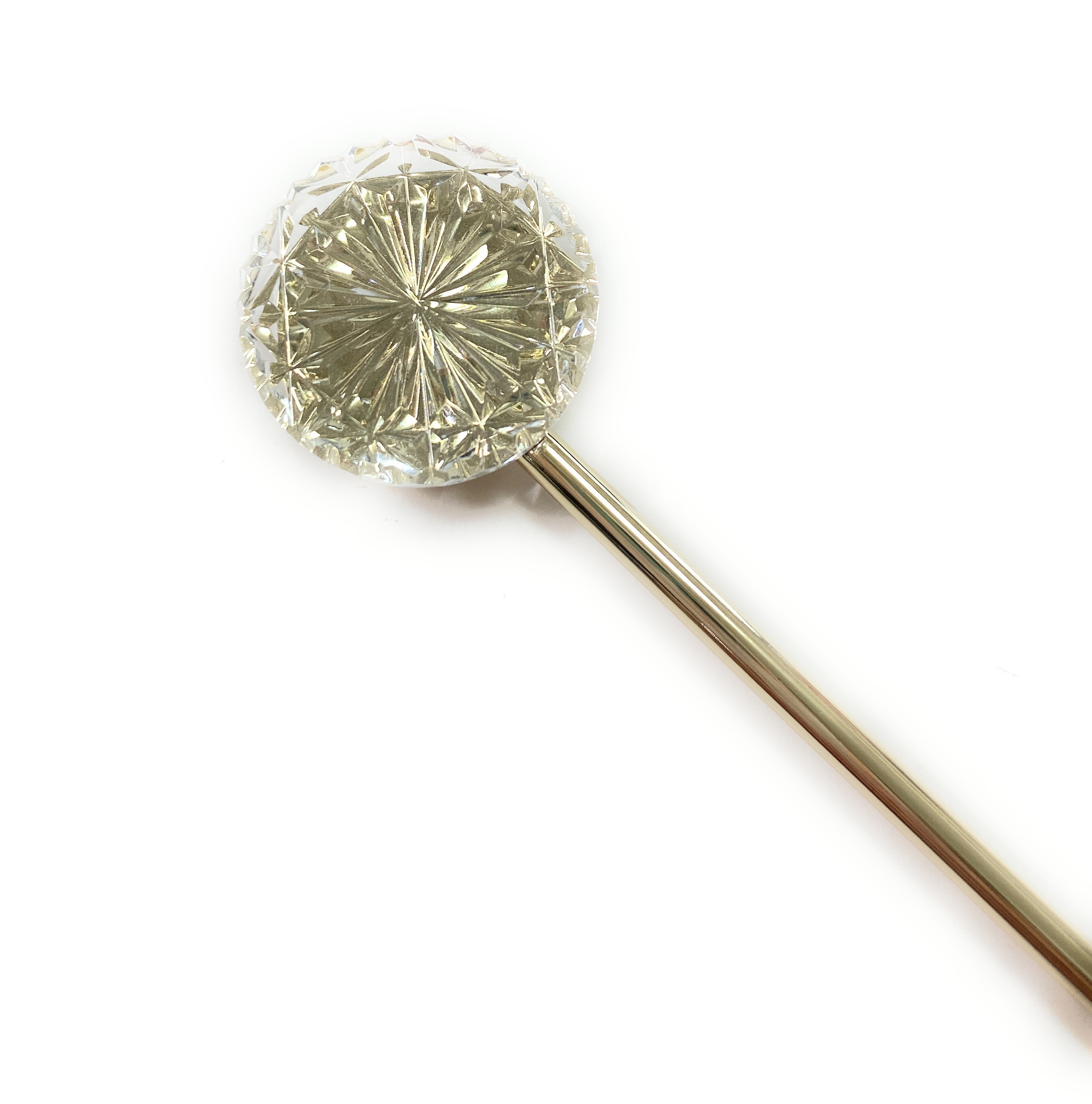 東京切子かんざし　菊　クリアー・ゴールド