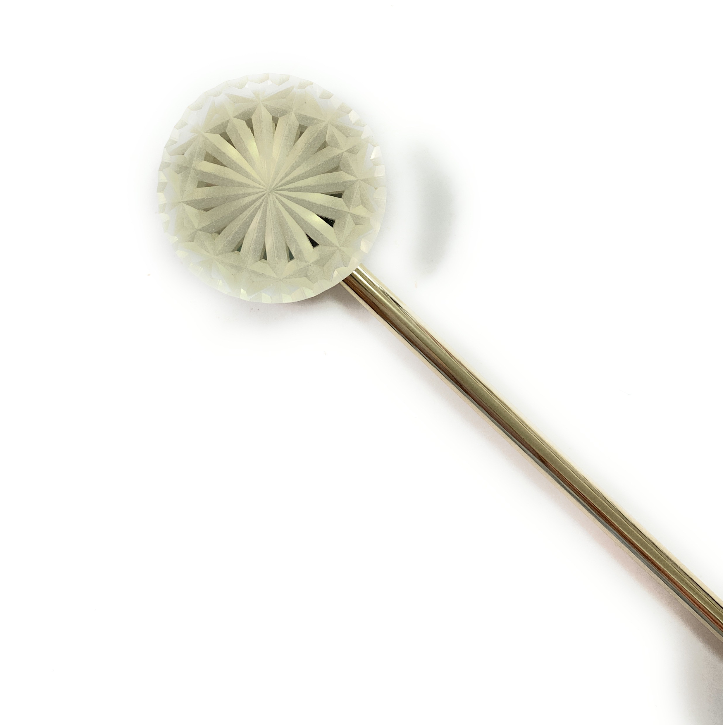 東京切子（花切子）かんざし　菊　クリアー・ゴールド