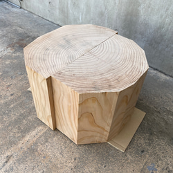 巨木の多面カットのディスプレイ置物(大) のセット　　切り株 スツール 9271789a9798bf70dc92f741d354b7