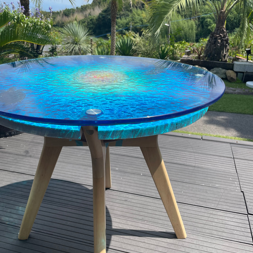 【さち(オーダー品)】海の丸テーブル 一生紀 ダイニングテーブル 4人 丸テーブル 円形 110cm 北欧