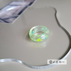 レジンリング☆ホログラム  クリア  レジン リング 指輪 アクリル ホロ キラキラ 5枚目の画像