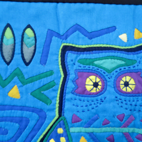 モラ フクロウのキルトタペストリー タペストリー・壁掛け Quilt-mama