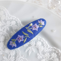 rose garden ♡刺繍パッチンピン(左留め) ハートパッチン留め