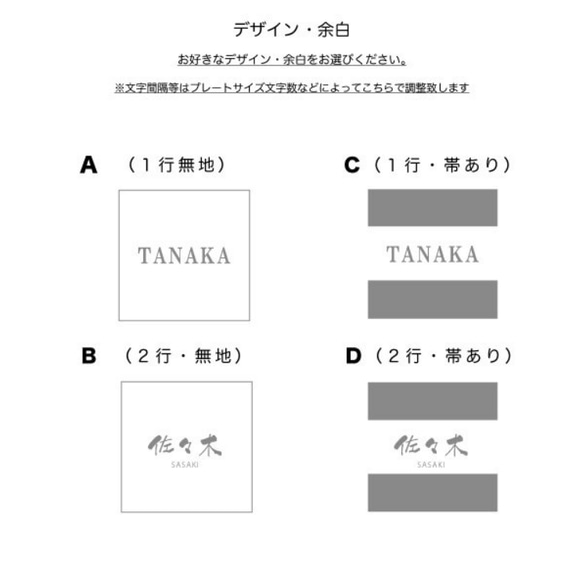 7mm　表札 おしゃれ アクリルプレート 戸建 マンション ポスト オフィス サインプレート 野外対応 4枚目の画像