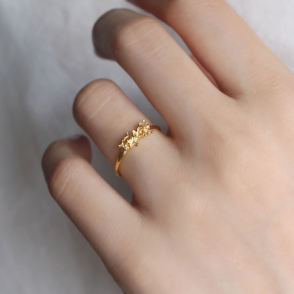 金桂花戒指 第3張的照片