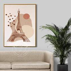 Boho Paris エッフェル塔 / インテリアポスター 海外アート / 3391 1枚目の画像