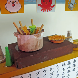 「赤ちょうちん」　串カツ屋　未着色・組立キット　ジオラマ　ミニチュア　 7枚目の画像