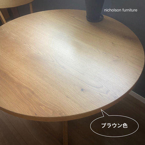 ヴィンテージ風 丸型ダイニングテーブル 一本脚 パーティーテーブル