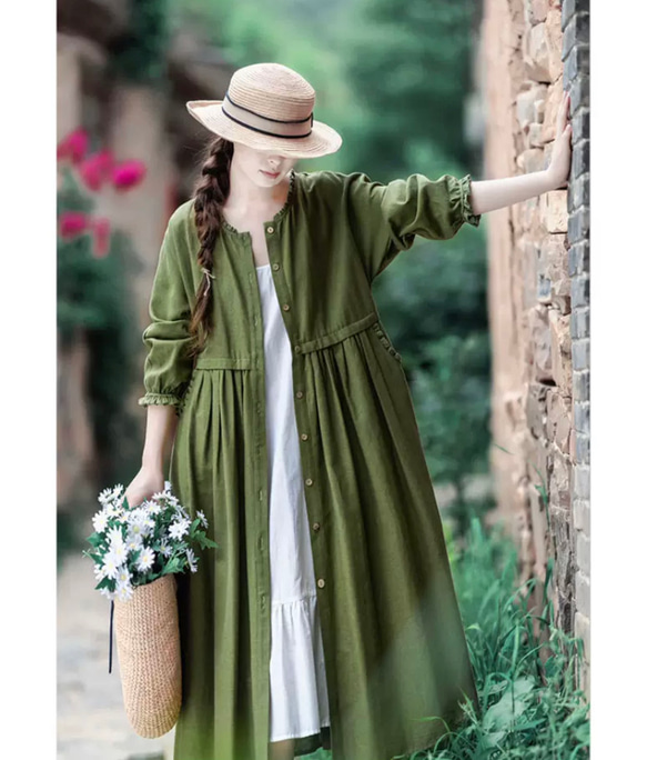 ボンポワン　ワンピース　グリーン　140 10歳 ボンポワン ワンピース ボンポワン ワンピース グリーン 140 10歳