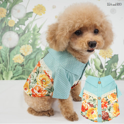 【ねこ】薄いピンクの花柄ヨガウェアトップス nunomarket_cotton-15
