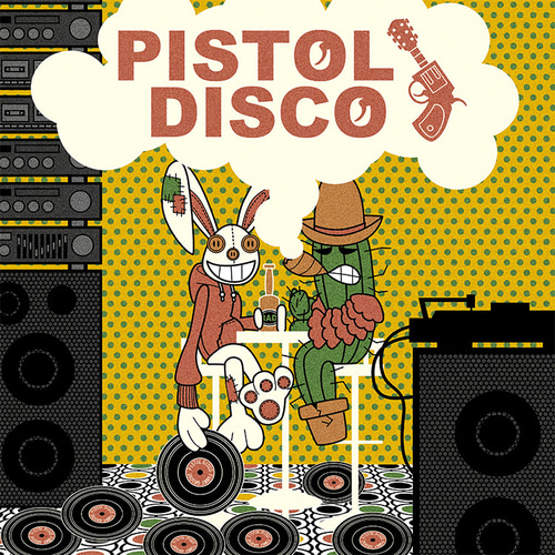 レコードジャケット風アート【レコード盤なし】PISTOL DISCO ver.バー