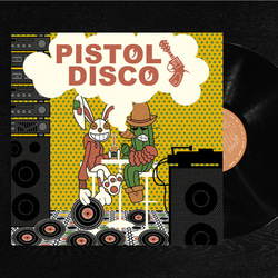 レコードジャケット風アート【レコード盤なし】PISTOL DISCO ver.バー 1枚目の画像