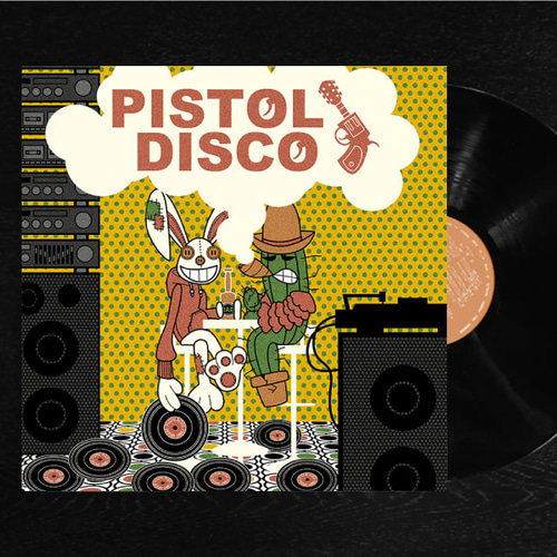 レコードジャケット風アート【レコード盤なし】PISTOL DISCO ver.バー