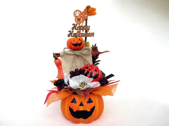 ハロウィンかぼちゃ器飾り　大22-3 1枚目の画像