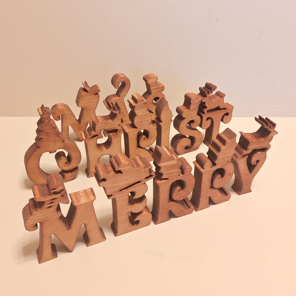 客製化☆聖誕節☆木字母☆聖誕快樂 第4張的照片