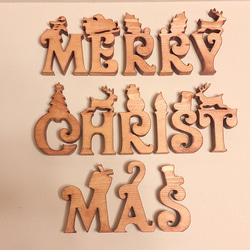 客製化☆聖誕節☆木字母☆聖誕快樂 第2張的照片