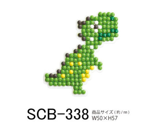 SCB-338 キラキラビーズアート（シール）恐竜 難易度 ビーズ