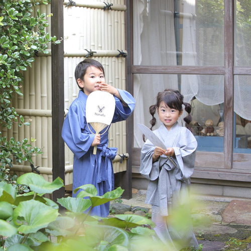 浴衣ルームウェア・キッズ - ピンク - お家はもちろん、雛祭り