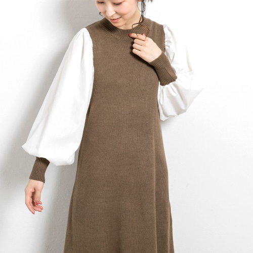 ラインニットワンピース ニットワンピース マーメイドライン 全4色[品番：JSFW0014123