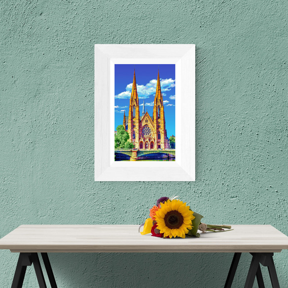 【アートポスター】フランス ストラスブールのセントポール教会（作品No.407） 4枚目の画像