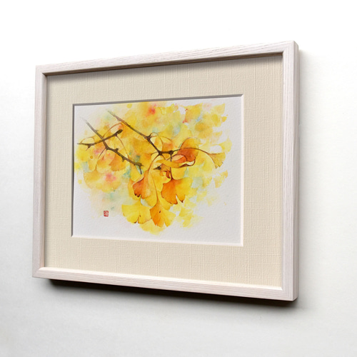 秋映え】水彩原画 額縁付き 一点物 特典付き ※Sold 絵画 jacc_net 通販