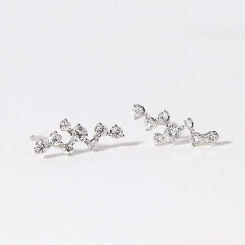 最終！【6月末まで】k18 WG ダイヤ0.30 イヤリング ピアス K18 プリンセスカット ダイヤモンドピアス Grace （グレース