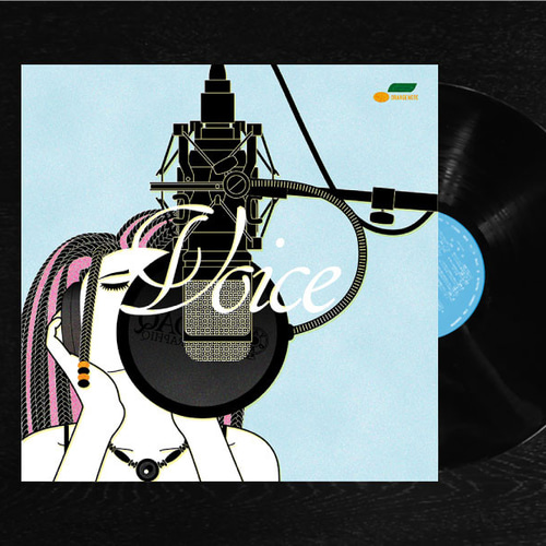 レコードジャケット風アート【レコード盤なし】Voice_c077