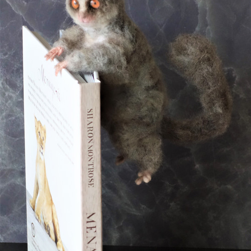 ショウガラゴ 猿 エキゾチックアニマル ドール 羊毛フェルト ショウガラゴ 猿 エキゾチックアニマル ドール 羊毛フェルト