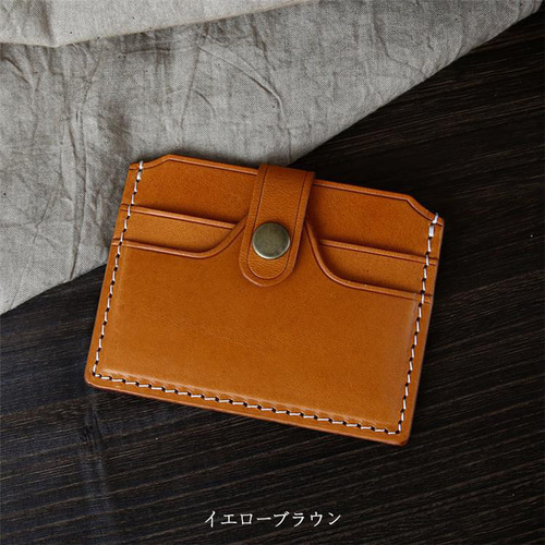 極薄本革カードケース 定期入れ 多収納ミニ財布 ポケット パスケース