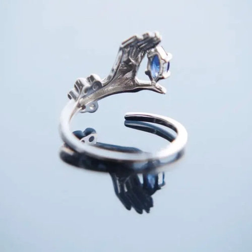 サファイア リング マーキス silver925 指輪 九月のブルーサファイア
